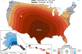 Christmas Climate Map Predicts Report-Breaking Warmth Throughout the US