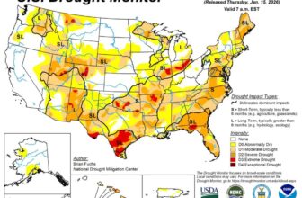 Map Reveals Weird January Drought Hitting 130 Million People