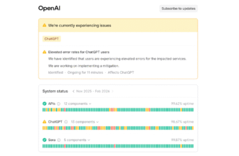 ChatGPT is down for a lot of customers this afternoon